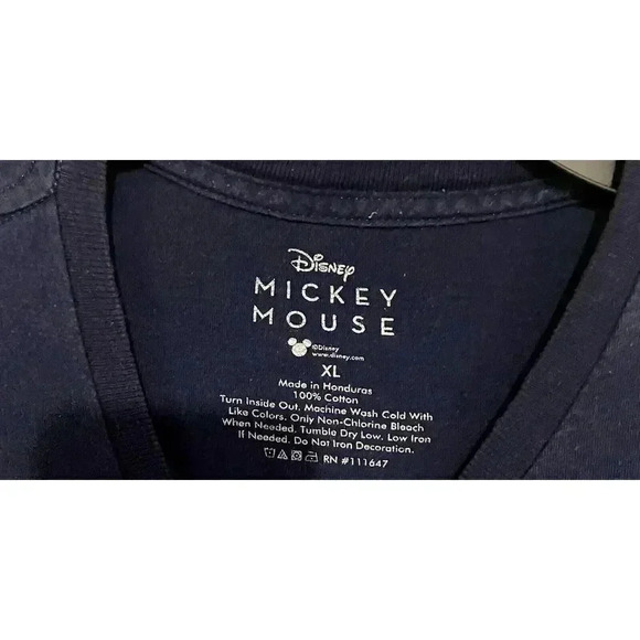 Disney Mickey Mouse Mens' Van Gogh Starry Night Sketch Design Size XL T-Shirt - Picture 3 of 3